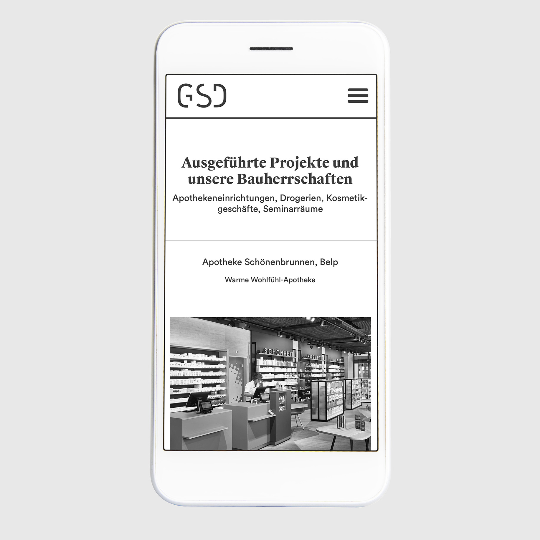 Webseite auf Telefon