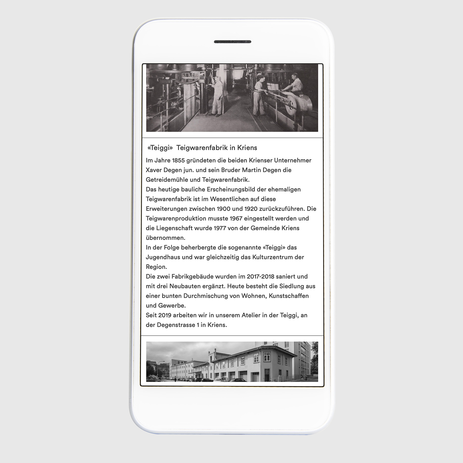 Webseite auf Telefon