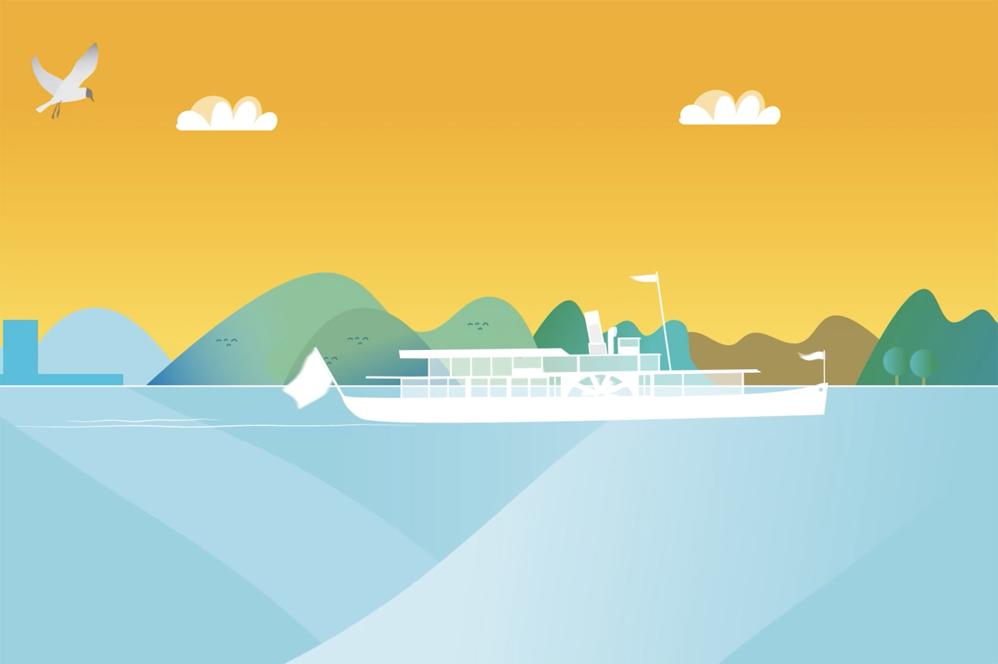 Animation Szene Schiff