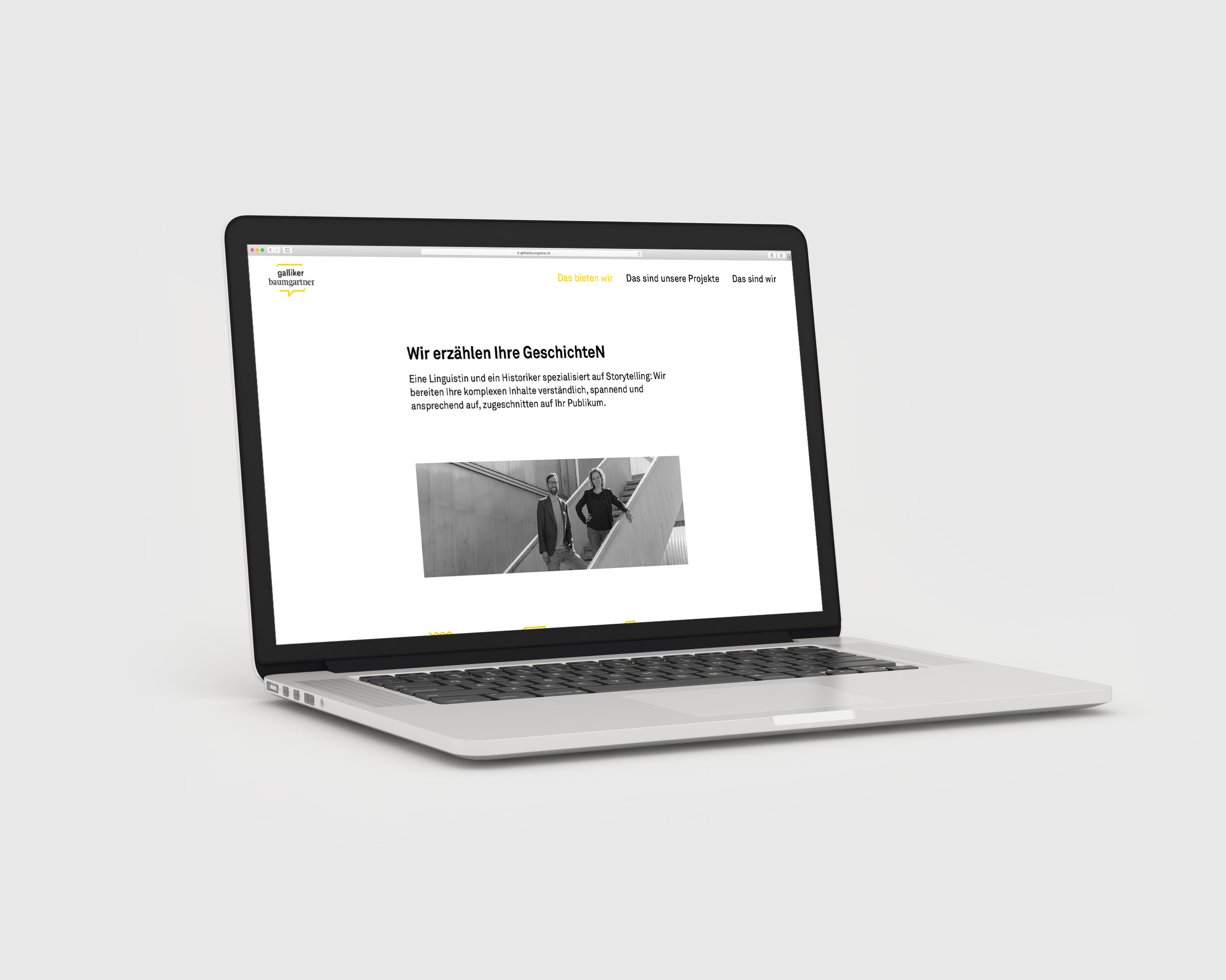 Webseite auf Macbook